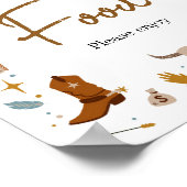 Cowboy Wild West Baby Showfood Poster (Ecke)