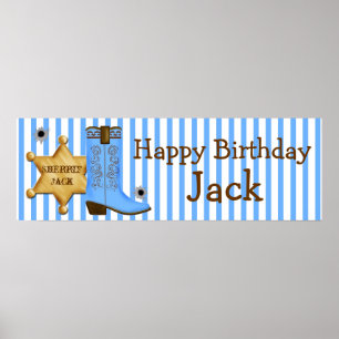 Cowboy Wild West Banner Poster