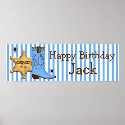 Cowboy Wild West Banner Poster (Vorne)