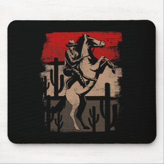 Cowboy Wild West Country Horseck Riding Horse Rett Mousepad