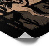Cowboy Wild West Country Horseck Riding Horse Rett Poster (Ecke)