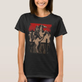 Cowboy Wild West Country Horseck Riding Horse Rett T-Shirt (Vorderseite)
