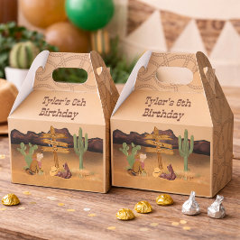 Cowboy-Wild-West-Kinder-Geburtstags-Geschenkboxen Geschenkschachtel