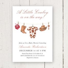 Cowboy Wild West Rodeo Baby Shower Einladung