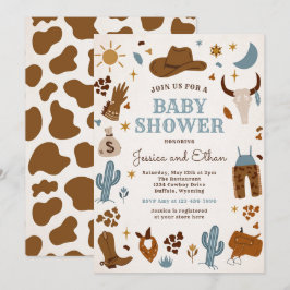 Cowboy Wild West Rodeo Ranch Baby Dusche Einladung
