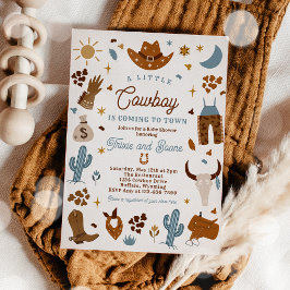 Cowboy Wild West Rodeo Ranch Baby Dusche Einladung