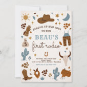 Cowboy Wild West Rodeo Ranch Birthday Party Einladung (Vorderseite)