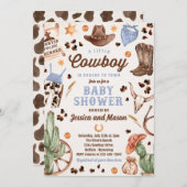 Cowboy Wild West Rodeo Ranch Boy Baby Dusche Einladung (Vorne/Hinten)
