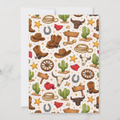 Cowboy Wild West Rodeo Ranch | Rustic Western Baby Dankeskarte (Rückseite)