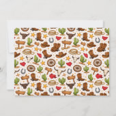 Cowboy Wild West Rodeo Ranch | Rustic Western Baby Einladung (Rückseite)