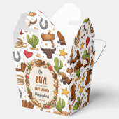 Cowboy Wild West Rodeo Ranch | Rustic Western Baby Geschenkschachtel (Geöffnet)