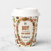 Cowboy Wild West Rodeo Ranch | Rustic Western Baby Pappbecher (Rückseite)