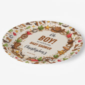Cowboy Wild West Rodeo Ranch | Rustic Western Baby Pappteller (Schrägansicht)
