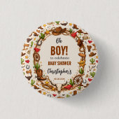 Cowboy Wild West Rodeo Ranch | Rustikale westliche Button (Vorderseite)