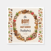 Cowboy Wild West Rodeo Ranch | Rustikale westliche Serviette (Vorderseite)