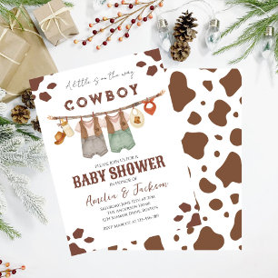 Cowboy Wild West Rodeo Western Boy Baby Dusche Einladung
