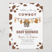 Cowboy Wild West Rodeo Western Boy Baby Dusche Einladung (Vorne/Hinten)