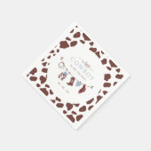 Cowboy Wild West Rodeo Western Boy Baby Dusche Serviette (Ecke)