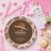 Cowboy Wild West Rodeo Western Boy Baby Shower  Pappteller (Party)