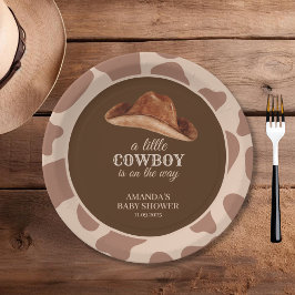 Cowboy Wild West Rodeo Western Boy Baby Shower  Pappteller