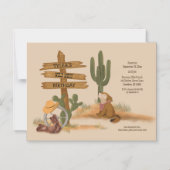 Cowboy Wild West Rustic Fun Geburtstag Magneteinladung (Vorderseite)