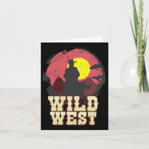 Cowboy Wild West Western Country Saddle Geschenk Karte