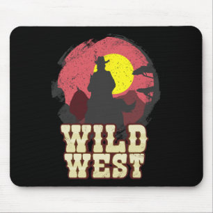 Cowboy Wild West Western Country Saddle Geschenk Mousepad