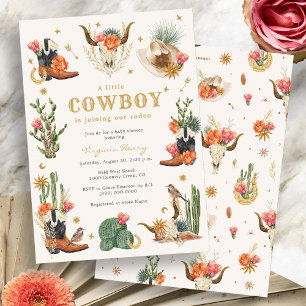 Cowboy Wild Western Babyparty Einladung