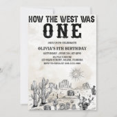 Cowboy Wild Western Geburtstag Einladung (Vorderseite)