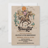 Cowboy Wild Western Geburtstag Einladung (Vorderseite)