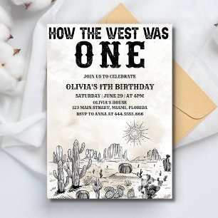 Cowboy Wild Western Geburtstag Einladung
