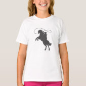 Cowboy wirft Brille auf Reiten T-Shirt (Vorderseite)