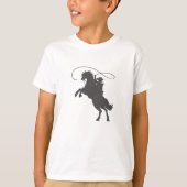 Cowboy wirft Brille auf Reiten T-Shirt (Vorderseite)