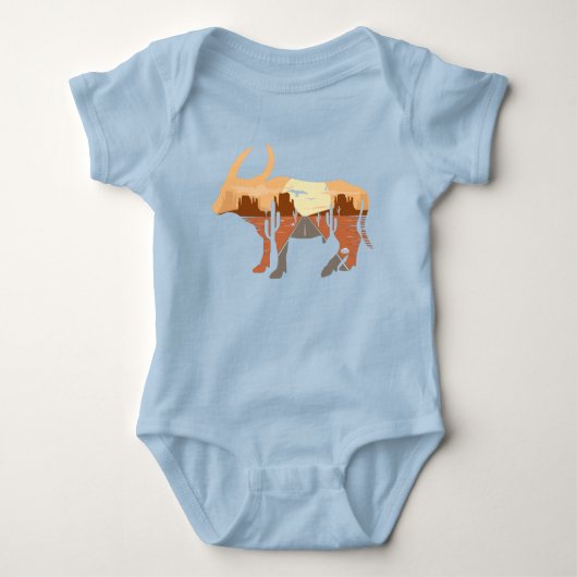 Cowboy-Wüste Baby Strampler (Vorderseite)