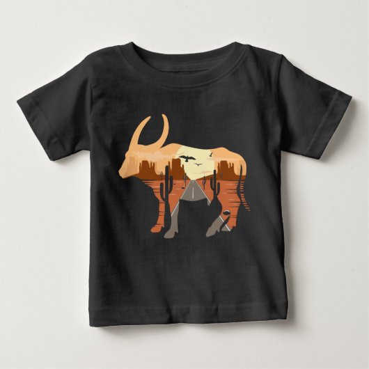 Cowboy-Wüste Baby T-shirt (Vorderseite)