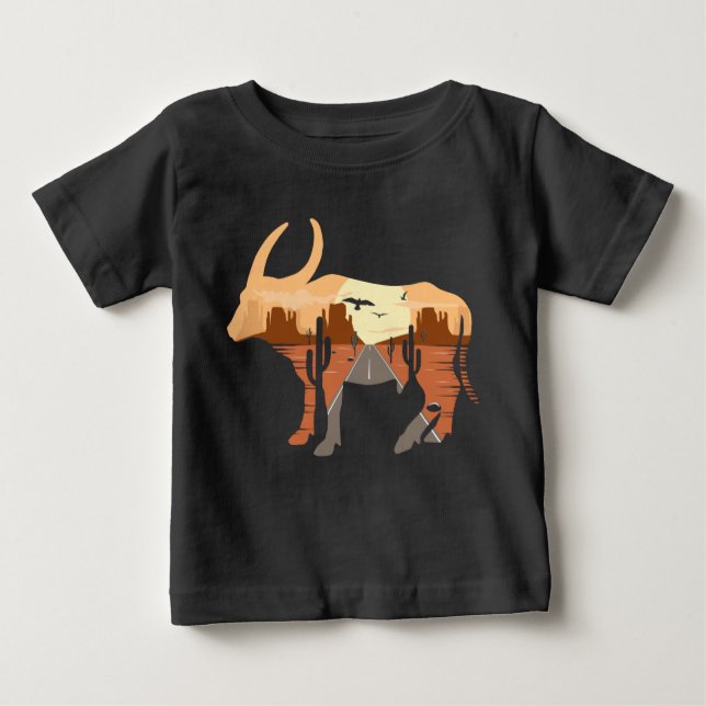 Cowboy-Wüste Baby T-shirt (Vorderseite)