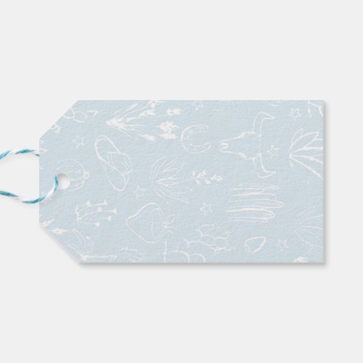 Cowboy-Wüste Danke Tag Geschenkanhänger (Rückseite Horizontal)