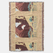 Cowboy Wüste Vintager Western Pferde Decke (Vorderseite Vertikal)