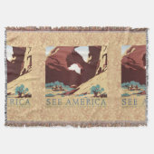 Cowboy Wüste Vintager Western Pferde Decke (Vorderseite)