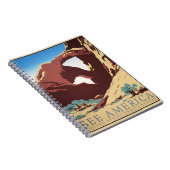 Cowboy Wüste Vintager Western Pferde Notizblock (Rechte Seite)