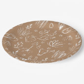 Cowboy Wüste Western Brown Paper Plate Pappteller (Schrägansicht)