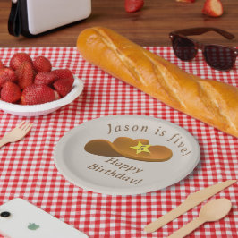 Cowboy zum Geburtstag Pappteller