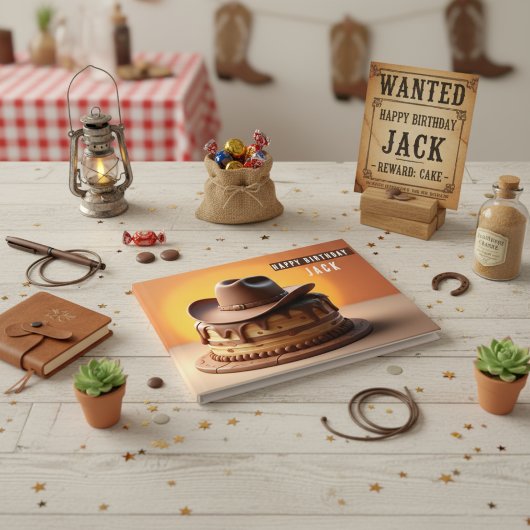Cowboy zum Thema Geburtstage Gästebuch