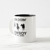 Cowboy Zweifarbige Tasse (Vorderseite Links)