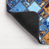 Cowboybandana-blaue Mosaik-Muster-Vorlagen-Kunst Mousepad (Ecke)