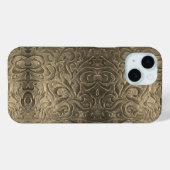 Cowboybraun-Western-Landledermuster Case-Mate iPhone Hülle (Rückseite (Horizontal))