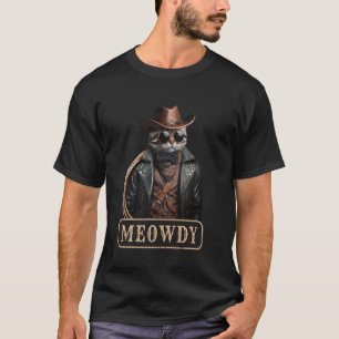Cowboycore Miau Lustiger Cowboy Cowgirl Katze Howd T-Shirt