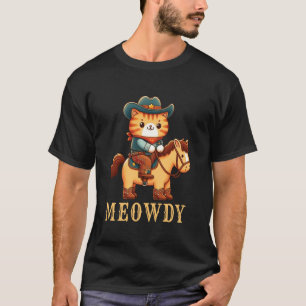 Cowboycore Miau Lustiger Cowboy Cowgirl Katze Howd T-Shirt