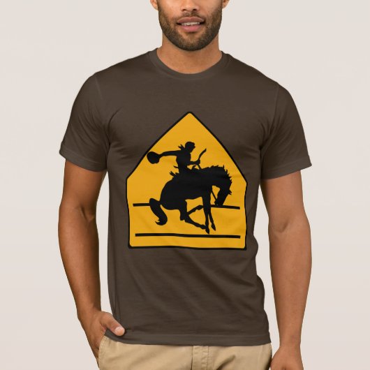 Cowboycrosswalk-Zeichen-Shirt T-Shirt (Vorderseite)