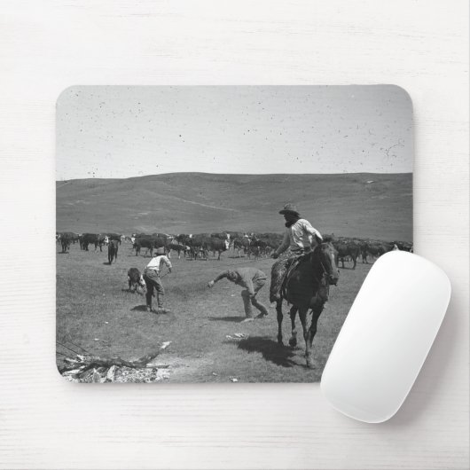 Cowboyeinbrennen Mousepad (Mit Mouse)